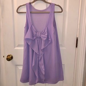 Miami Lavender Shift dress w/ bow on back - Small